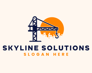 Crane Building Construction logo design