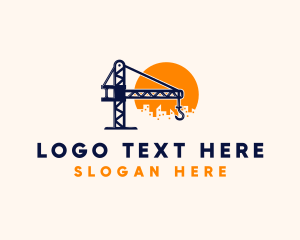 Crane Building Construction logo design