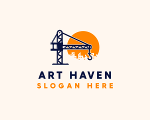 Crane Building Construction logo design