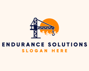 Crane Building Construction logo design