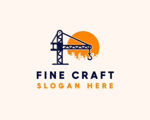 Crane Building Construction logo design