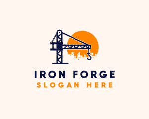 Crane Building Construction logo design