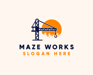 Crane Building Construction logo design