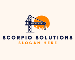 Crane Building Construction logo design