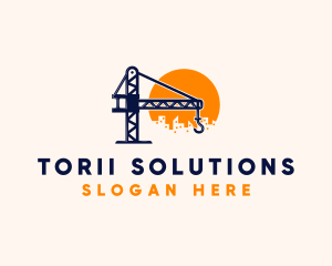 Crane Building Construction logo design