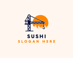 Crane Building Construction logo design