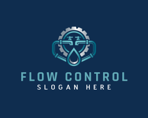 Valve - Faucet Plumbing Droplet logo design