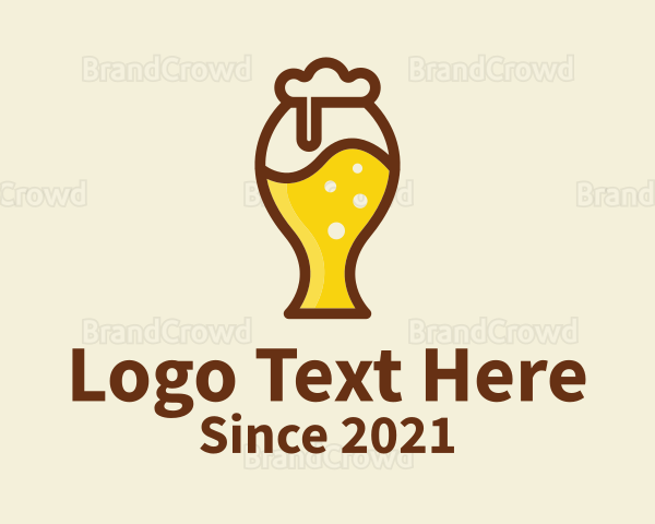 Beer Glass Icon Logo