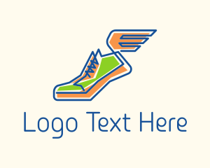 Basketball Shoes - Cool Winged Kicks logo design