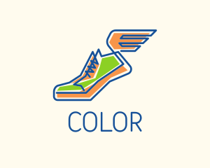 Sneakers - Cool Winged Kicks logo design