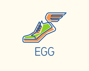 Shoe Cleaning - Cool Winged Kicks logo design