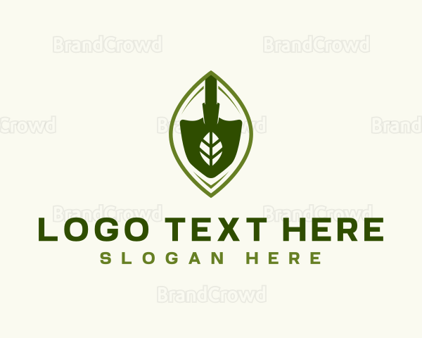 Shovel Garden Planting Logo