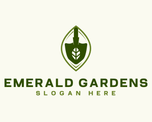 Shovel Garden Planting logo design