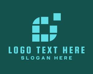 Pixelated - Digital Pixel Letter O logo design