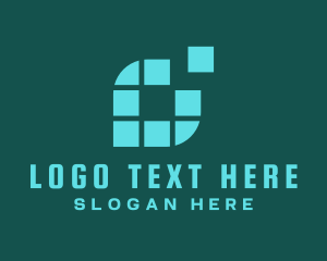 Pixelate - Digital Pixel Letter O logo design