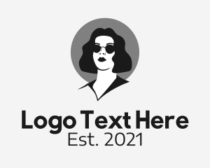Lady - Cool Sunglasses Woman logo design