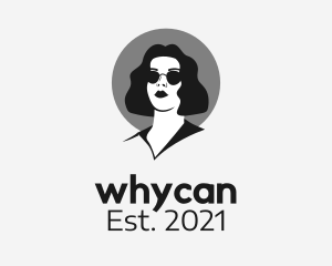 Vlogging - Cool Sunglasses Woman logo design