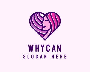 Beautiful Woman Heart Logo