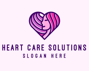 Beautiful Woman Heart logo design