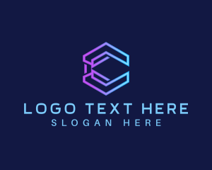 Firm - Hexagon Tech Letter C logo design