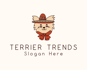 Cute Yorkshire Terrier logo design