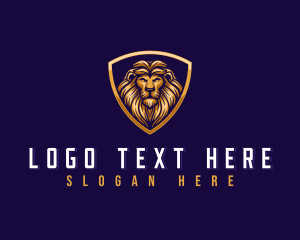 Zoo - Fierce Lion Shield logo design