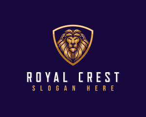 Heraldic - Fierce Lion Shield logo design