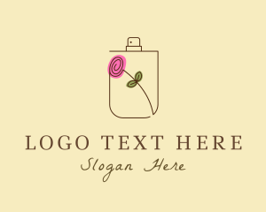 Scent - Floral Cologne Bottle logo design