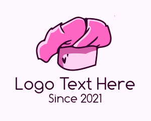 Cafeteria - Pink Chef Hat logo design