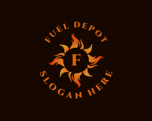 Gas - Flaming Fire Heat logo design