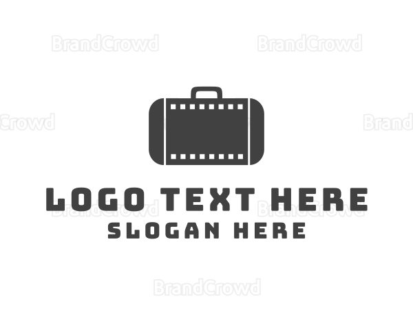 Filmstrip Suitcase Luggage Logo