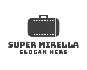 Movie Filmstrip Suitcase Logo