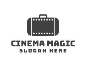 Movie - Movie Filmstrip Suitcase logo design