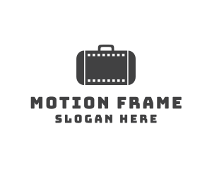 Filmstrip Suitcase Luggage logo design