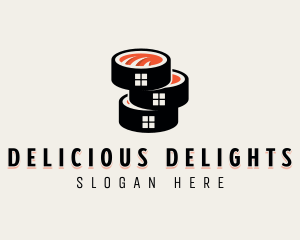 Sushi Cuisine Gourmet logo design