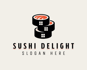 Sushi Cuisine Gourmet logo design