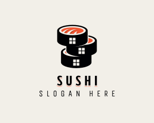 Sushi Cuisine Gourmet logo design