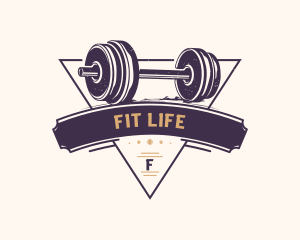 Barbell Fitness Workout logo design