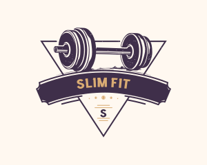 Barbell Fitness Workout logo design