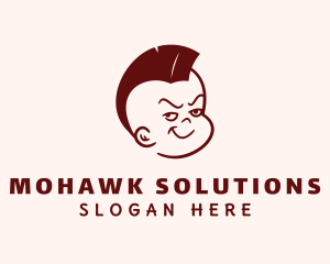 Mohawk - Comic Male Mohawk logo design