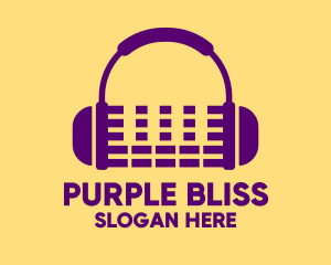 Purple - Purple Audio Mixing Headphones logo design