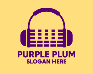 Purple - Purple Audio Mixing Headphones logo design