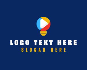 Youtube Vlogger - Light Bulb Streaming Application logo design