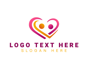 Couple - Parent Foundation Heart logo design