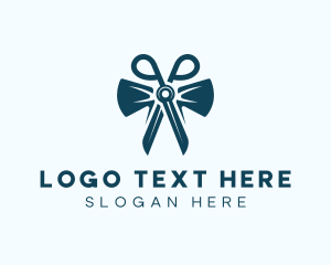 Crafting - Scissor Bow Tie Tailor logo design