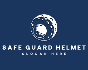 Helmet - Moon Astronaut Helmet logo design