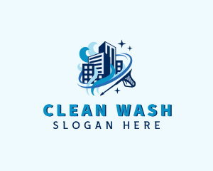 Building Cleaning Pressure Washer logo design