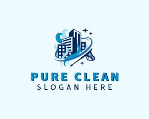 Building Cleaning Pressure Washer logo design