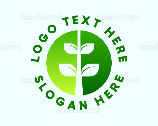 Organic Agricultural Plant Logo