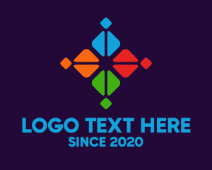 Colored Flower Diamond Logo